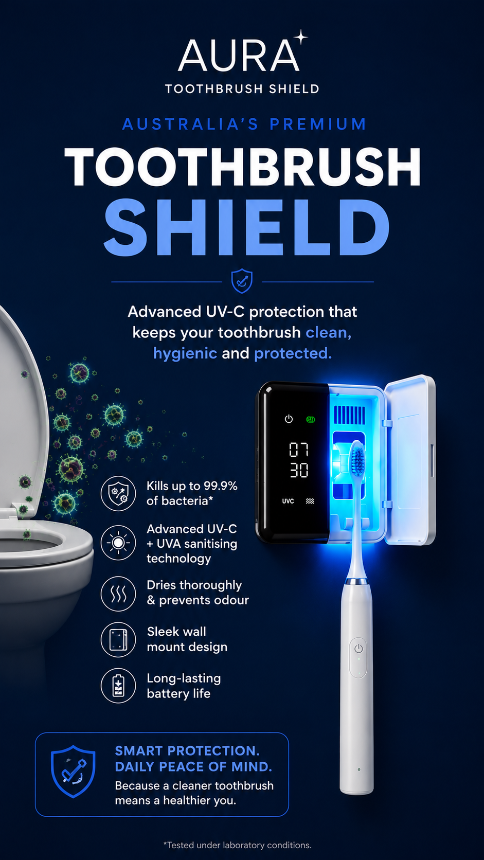 The Aura Toothbrush Sanitiser by Cheeky Smile